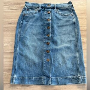 J. Crew Blue Denim Pencil Skirt